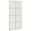 vidaXL Walk-in Duschwand Gold 100 x 195 cm Geh&auml;rtetes Glas