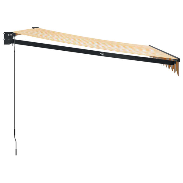 vidaXL Markise Einziehbar Gelb und Wei&szlig; 3,5x2,5 m Stoff und Aluminium