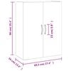 vidaXL Wandschrank Betongrau 69,5x34x90 cm Holzwerkstoff