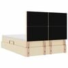 vidaXL Bett mit Stauraum und LED mit LED Creme 140 x 200 cm Polyester