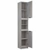 vidaXL Badschrank Grau Sonoma 32x34x188,5 cm Holzwerkstoff