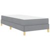 vidaXL Boxspringbett mit Matratze Hellgrau 90 x 190 cm Stoff