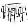 vidaXL 5-tlg. Bar-Set Schwarz und Wei&szlig;