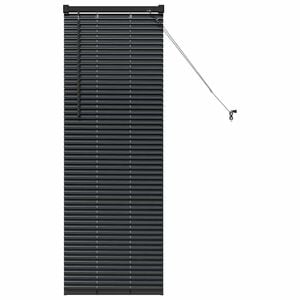 vidaXL Venezianische Jalousie Schwarz 130 x 45 cm 25 mm Aluminium