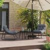 vidaXL gartenm&ouml;bel mit Kissen 2 pcs Schwarz 81 x 60.5 x 71 cm