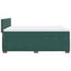 vidaXL Boxspringbett mit Matratze Dunkelgr&uuml;n 160x200 cm Samt