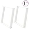 vidaXL Esstischbeine U-Form 2 Stk. Wei&szlig; 90x(72-73) cm Stahl