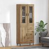 vidaXL Highboard mit Schubladen 2 pcs Artisan-Eiche Holzwerkstoff