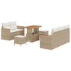 vidaXL Gartensofa-set 8 pcs Beige Poly-Rattan