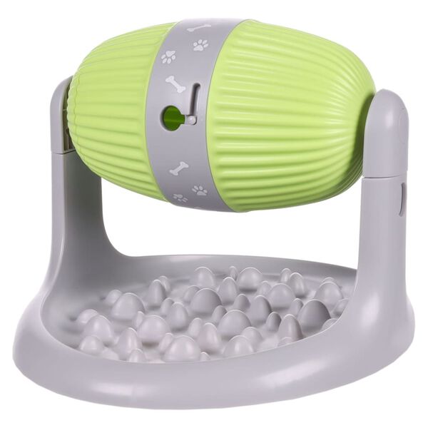 FLAMINGO Snackspender f&uuml;r Haustiere Gebogen Grau und Gr&uuml;n