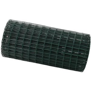 vidaXL Eurozaun Gr&uuml;n 0,6 x 25 m PVC-beschichtetes Eisen
