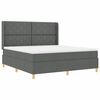vidaXL Boxspringbett mit Matratze Grau 180 x 200 cm Stoff