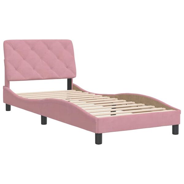 vidaXL Bettgestell ohne Matratze Rosa 80x200 cm Samt