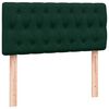 vidaXL Boxspringbett mit Matratze Dunkelgr&uuml;n 90x220 cm Samt