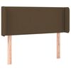 vidaXL Kopfteil mit Ohren Dunkelbraun 103x16x78/88 cm Stoff