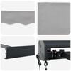 vidaXL Markise Hellgrau 350 x 250 x 165 cm Polyester und Aluminium