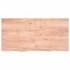 vidaXL Tischplatte Hellbraun 120x60x(2-6)cm Massivholz Eiche Behandelt