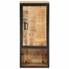 vidaXL Badschrank 40x27x90 cm Massivholz Mango und Eisen