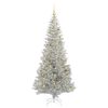 vidaXL Weihnachtsbaum mit 300 LEDs mit St&auml;nder Silber 210 cm PET