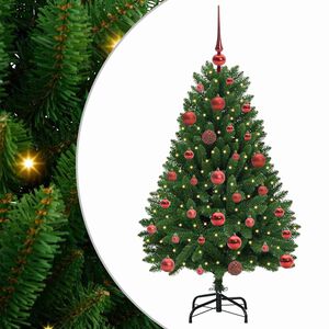 vidaXL K&uuml;nstlicher Weihnachtsbaum Gr&uuml;n 120 cm PVC und Metall