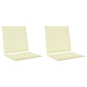 vidaXL Sitz- und R&uuml;ckenkissen Polyester Creme 47 x 45 x 2 cm