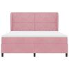 vidaXL Boxspringbett mit Matratze Rosa 200 x 180 cm Polyester