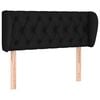 vidaXL Kopfteil mit Ohren Schwarz 103x23x78/88 cm Stoff