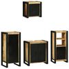 vidaXL Badezimmerm&ouml;bel-Set 4 stk. Braun und Schwarz 40 x 35 x 90 cm