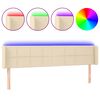 vidaXL LED Kopfteil Creme 163x16x78/88 cm Stoff