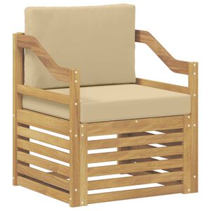 vidaXL Outdoor-Sofa Polyester Wei&szlig; und Beige