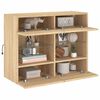 vidaXL TV-Wandschrank mit LED-Leuchten Sonoma-Eiche 78,5x30x60,5 cm