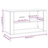 vidaXL Schuhschrank Grau Sonoma 80x35x45 cm Holzwerkstoff