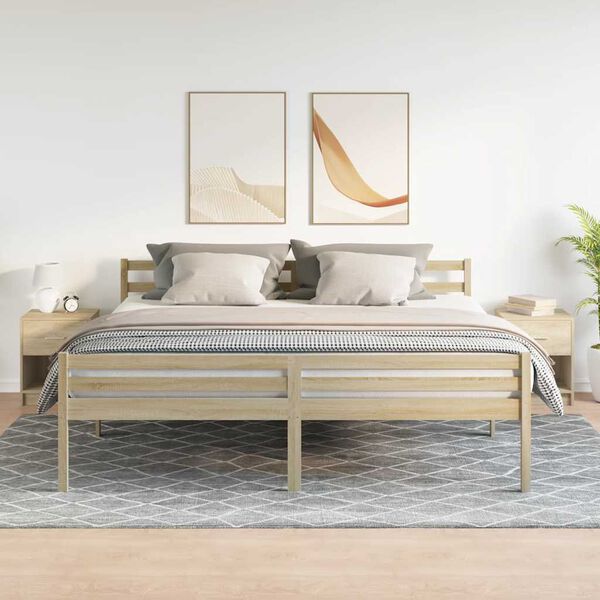 vidaXL Nachttische 2 Stk. mit Schublade Sonoma-Eiche 40x34x50 cm