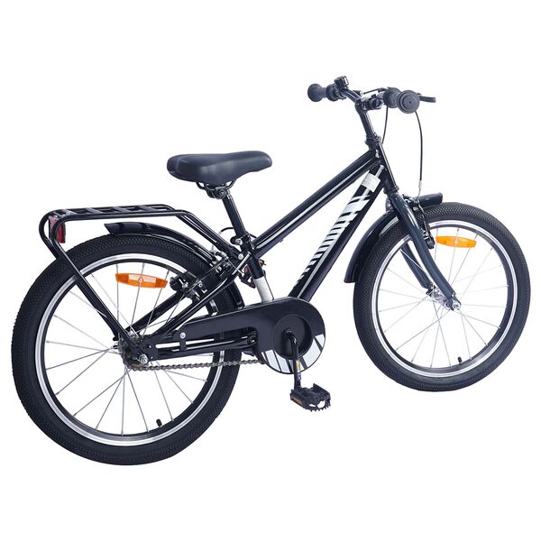 vidaXL Kinderfahrrad 18 Zoll f&uuml;r 5-7 Jahre alt Schwarz