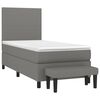vidaXL Boxspringbett mit Matratze Dunkelgrau 100x200 cm Stoff