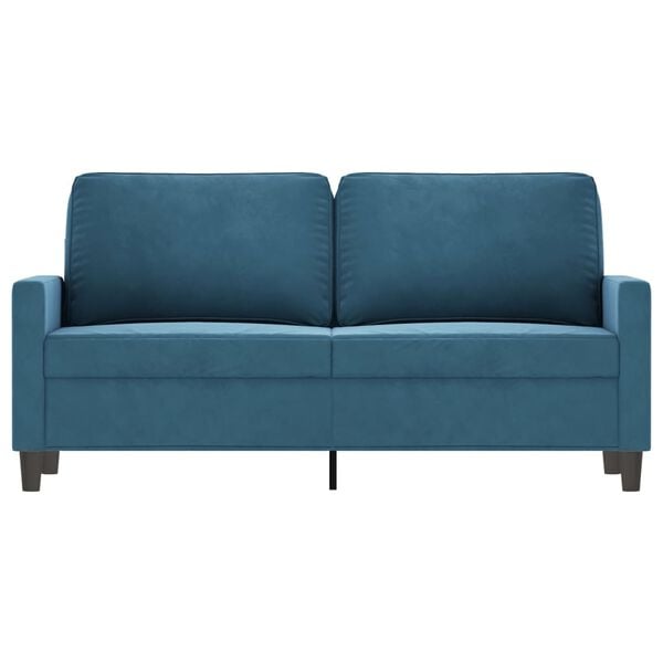 vidaXL 2-Sitzer-Sofa Blau 140 cm Samt