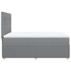 vidaXL Boxspringbett mit Matratze Hellgrau 140x190 cm Stoff