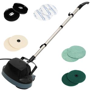 vidaXL 5-in-1 Doppelkopf-Bodenschrubber & Polierer Schwarz