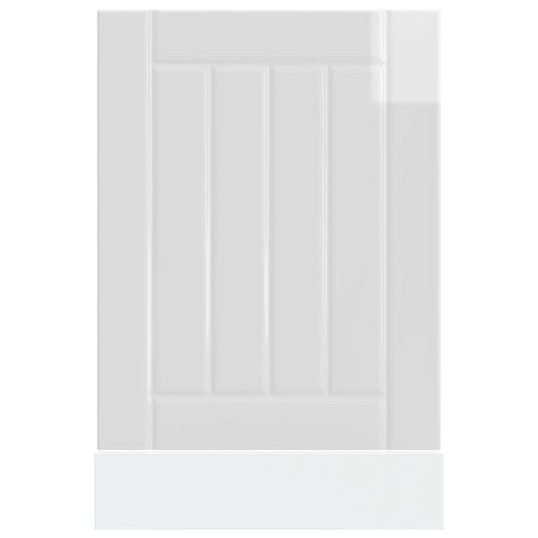 vidaXL Geschirrspülerblende Lucca Hochglanz-Weiß Holzwerkstoff