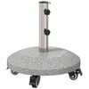 vidaXL Granite Schirmbasis mit R&auml;dern f&uuml;r 4-5 cm Stange 27.2 kg Grau