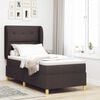 vidaXL Boxspringbett mit Matratze Dunkelgrau 90x190 cm Dunkelbraun