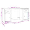 vidaXL Schreibtisch mit Stauraum Räuchereiche Holzwerkstoff