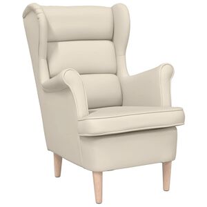 vidaXL Sessel Wei&szlig; 74x84x100 cm Leinen