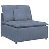 vidaXL Modulares Sofa mit Kissen Cordstoff Blau