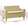 vidaXL 2-Sitzer-Kindersofa Cremewei&szlig; Kunstleder