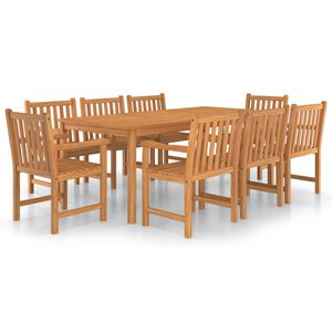 vidaXL 9-teiliges Garten-Ess-Set 200 x 100 cm Massivholz Teak