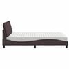 vidaXL Bett mit Matratze Dunkelbraun 140x190 cm Stoff