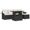 vidaXL Garten-Sofa-Set 6 stk. Schwarz Poly-Rattan