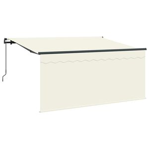 vidaXL Ausziehbare Markise Creme 300 x 200 cm Polyester und Aluminium