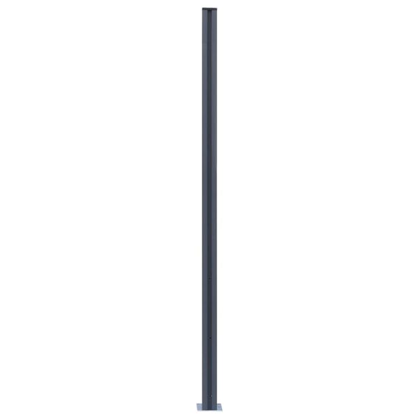 vidaXL Zaunpfosten 3 Stk. Dunkelgrau 185 cm Aluminium
